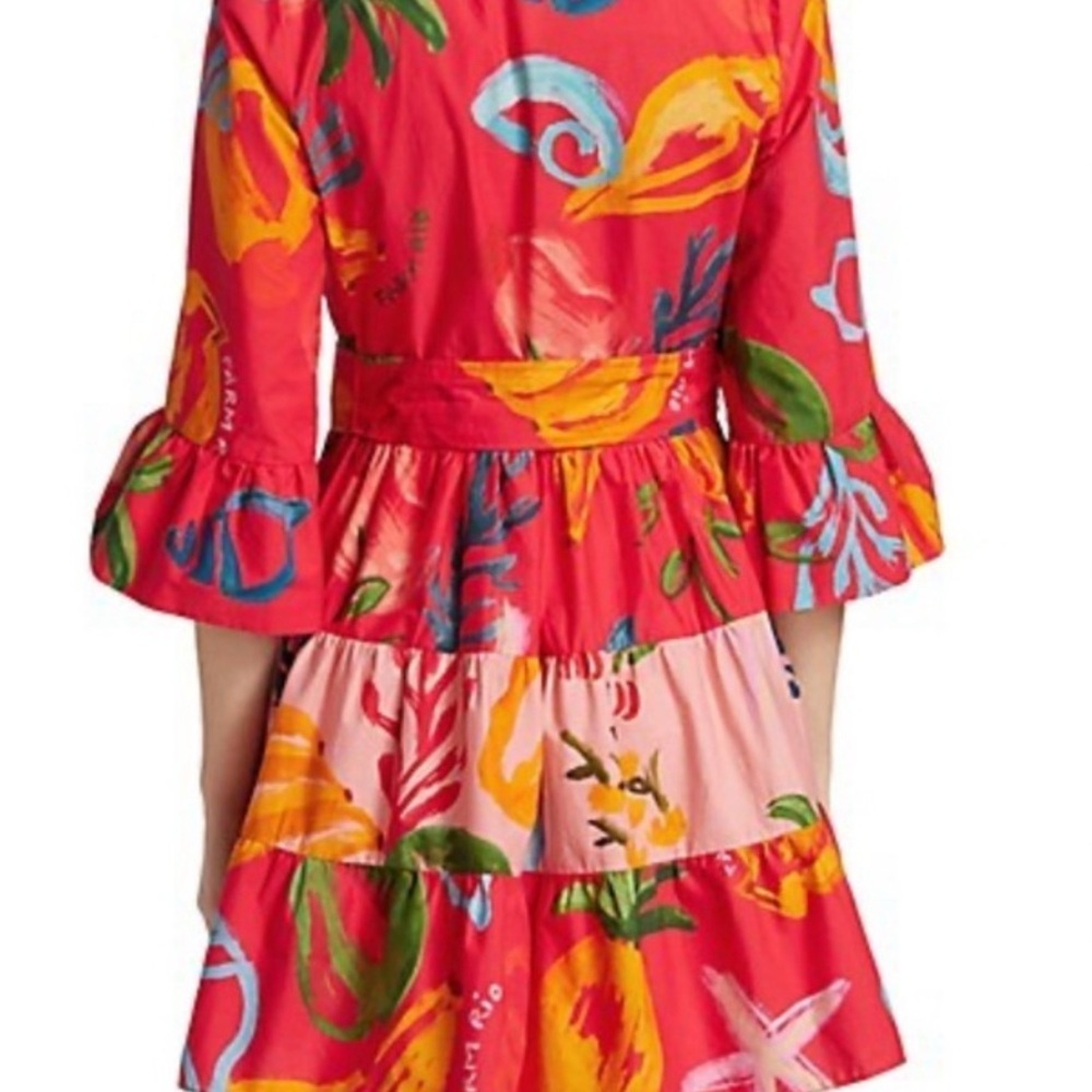 FARM Rio Vibrant Floral Mini Dress - Red and Pink - Picture 3 of 3